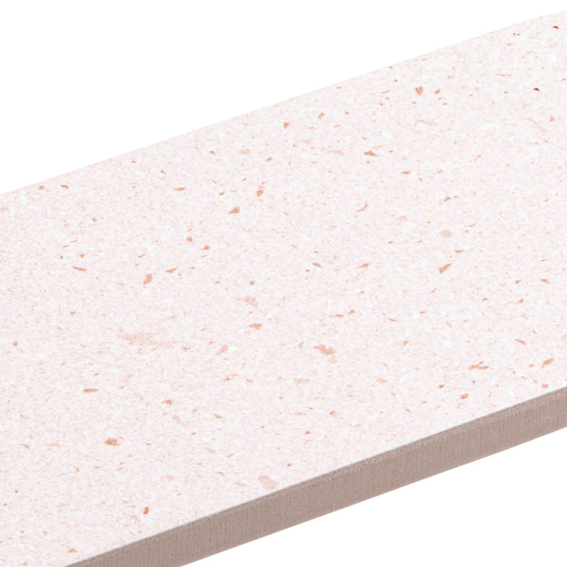 Picole Shanette 3 po x 9 po Carrelage mural en céramique Popsicle Terazzo, Rose pastel