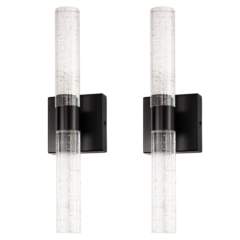 Stainless Steel LED Armed Sconce, Matte Black