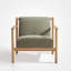 Chaise d'appoint rembourrée avec cadre en bois-119236250