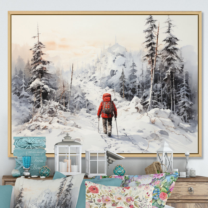 Randonnée arctique Alaska I - impression, H 16 po x l 32 po x P 1 po, Cadre naturel flottant