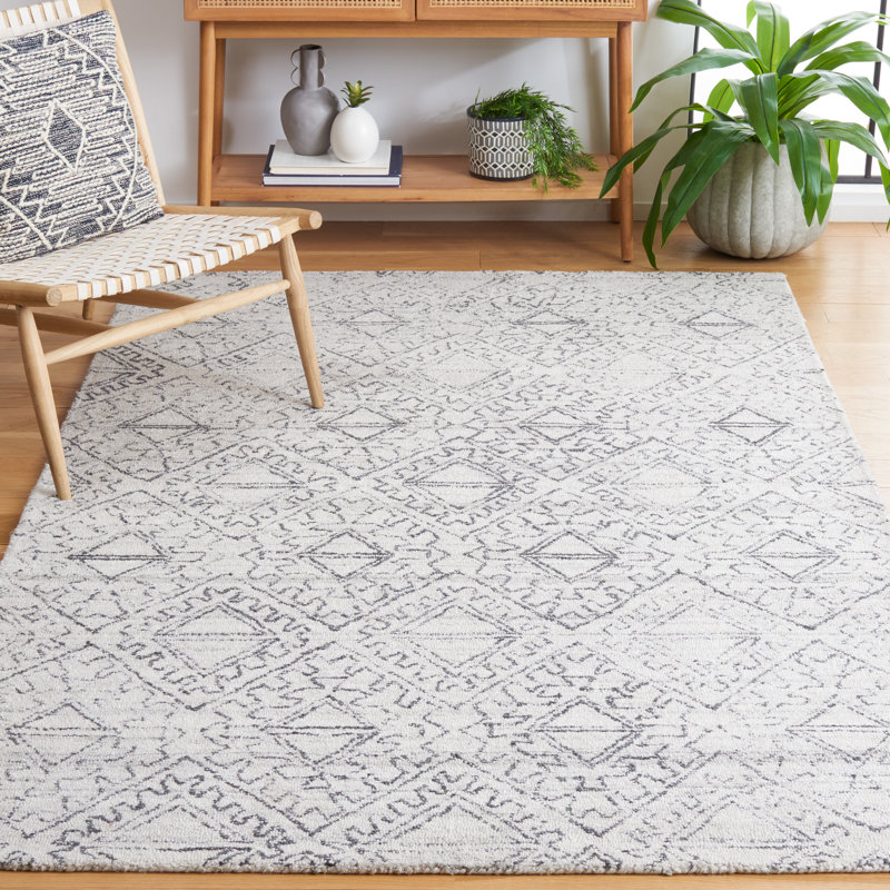Tapis Casablanca 241 ivoire / noir Casablanca, Rectangle 4 pi x 6 pi