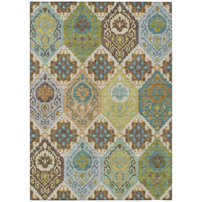 Machine Washable Indoor/Outdoor Chantille ACN2588 Panel Rug