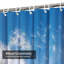 Blue Waterproof Shower Curtain,Shower Curtains for Bathroom with 12 Hooks-130014262