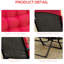 Chaise longue pliante inclinable avec coussin rembourré et poche latérale, zéro gravité, rouge, capacité de 264 lb, fauteuil rouge d'intérieur et extérieur
