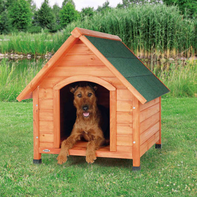 Trixie Weatherproof Outdoor Dog House, Raised Floor, Pointed Roof
