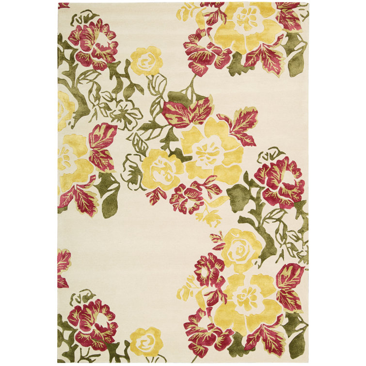 Robbin Hand-Tufted Wool Yellow/Green/Red Area Rug