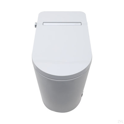 Smart Toilet With Bidet Built In, Auto Open & Close, Elongated Heated Seat, Foot Sensor Flush, LED Display, Warm Water Wash, Dryer, Night Light