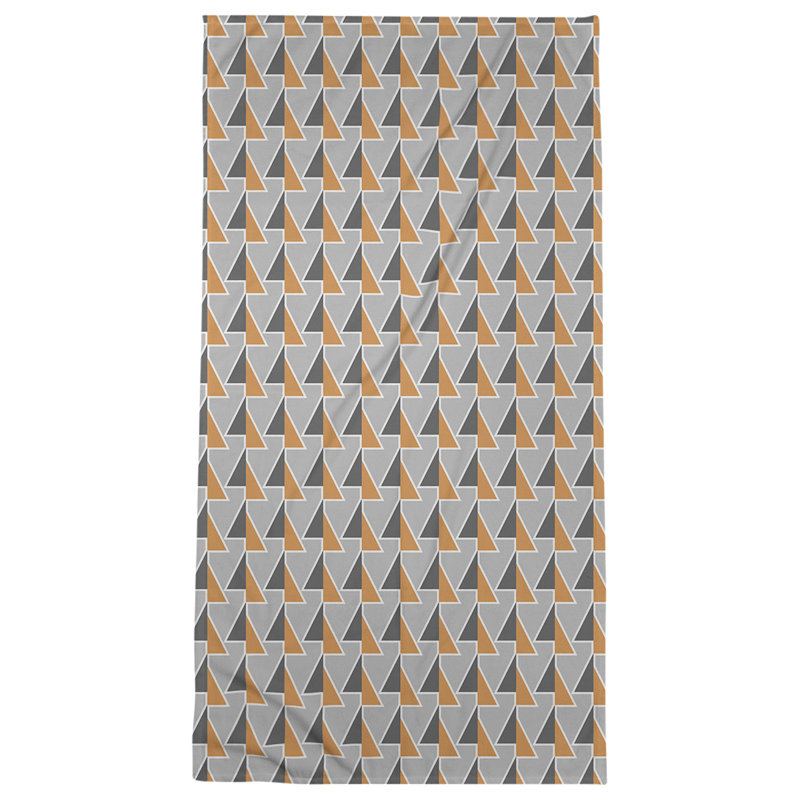 Serviette de bain Jordao, Orange, gris, noir