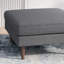Repose-pieds carré en velours orange Lightner-113399430