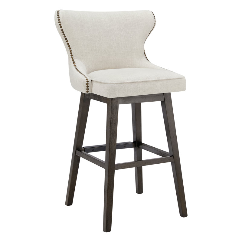 Caraline Swivel Counter & Bar Stool, Bar Stool (30" Seat Height), Beige