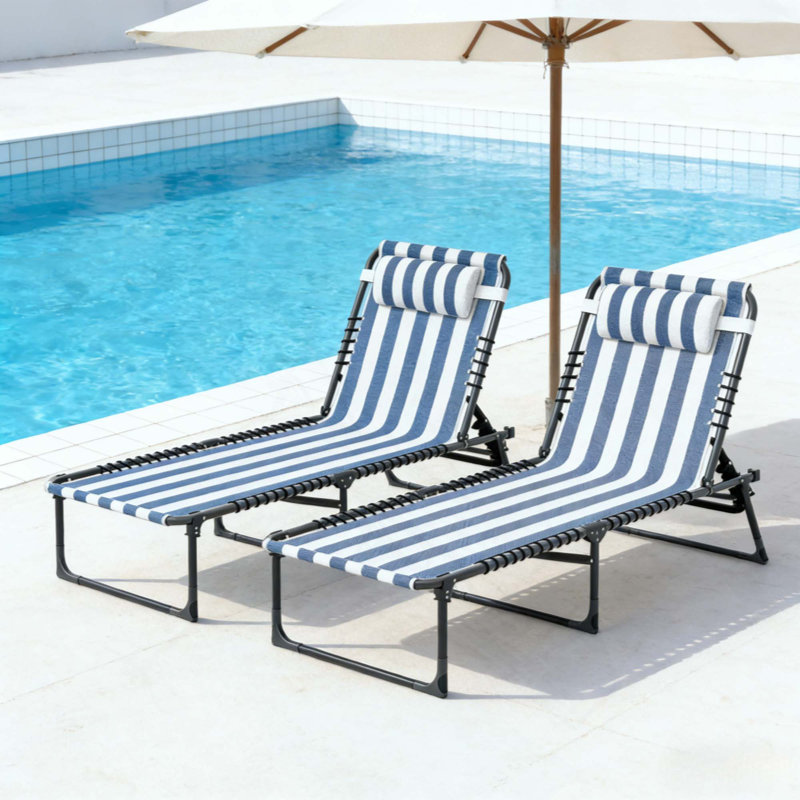 2 chaises d'extérieur, 2 chaises pliantes, 2