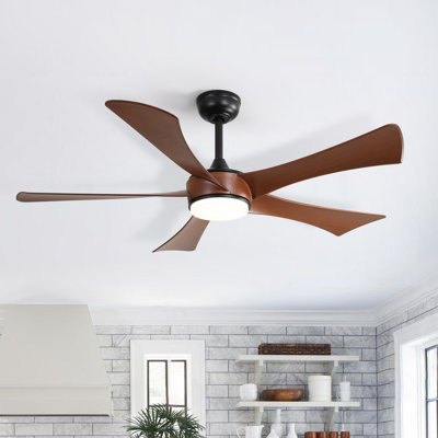 Damecia 52'' 5-Blade Indoor Led Ceiling Fan Light With Remote Control and LED Light