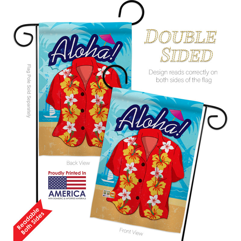 Double Sided 18.5'' H x 13'' W Polyester Flag Set