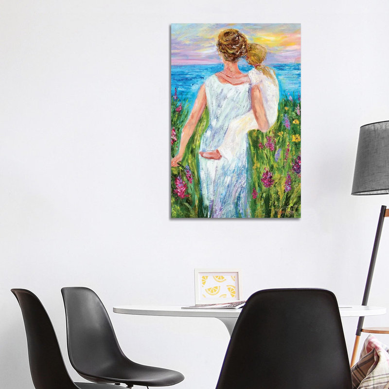 Mother And Daughter by Karen Tarlton - Wrapped Canvas Painting, 101.6 cm H x 66.04 cm W x 1.91 cm D