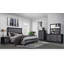 Grand lit Soluto gris et noir 