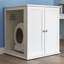 Refined Self Cleaning Litter Box Cabinet, Mahogany-827202415