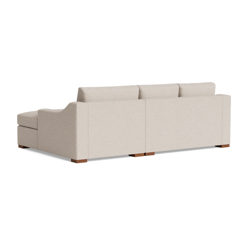 Lucca Chaise Sectional, Right Hand Facing, Performance Weave - Natural