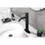 Robinet pour salle de bain à poignée simple - installation sur comptoir - noir mat-121627670