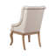 Ensemble de 2 fauteuils rembourrés en tissu crème, brun orge