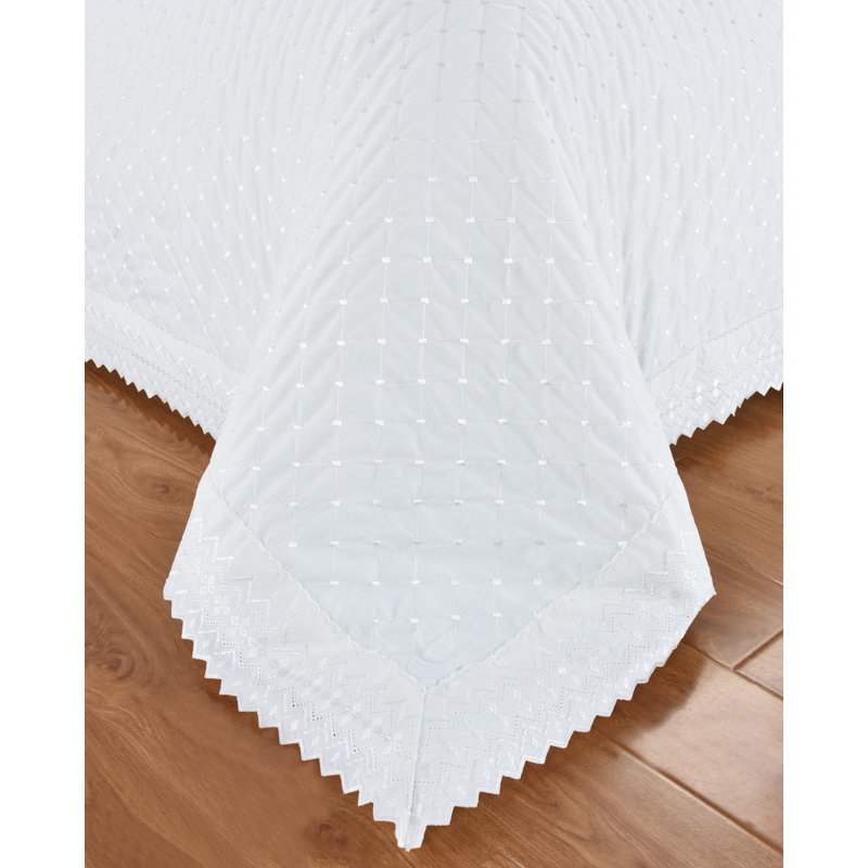 Ranier Cotton Blend Bedding with Pillowcases Included, White, Single Duvet Cover + 1 Standard Pillowcase