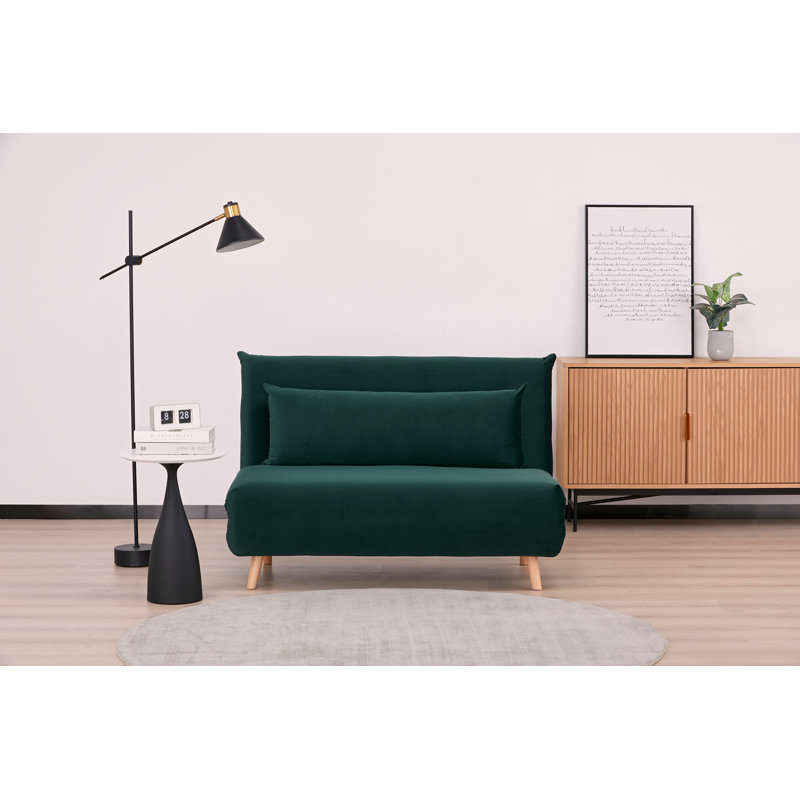 Boonton 2 Seater Velvet Sleeper, Green