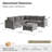 Terencio 132" Modern 6-Piece Storage Sectional Sofa with Hassle-free Assembly-1719181864