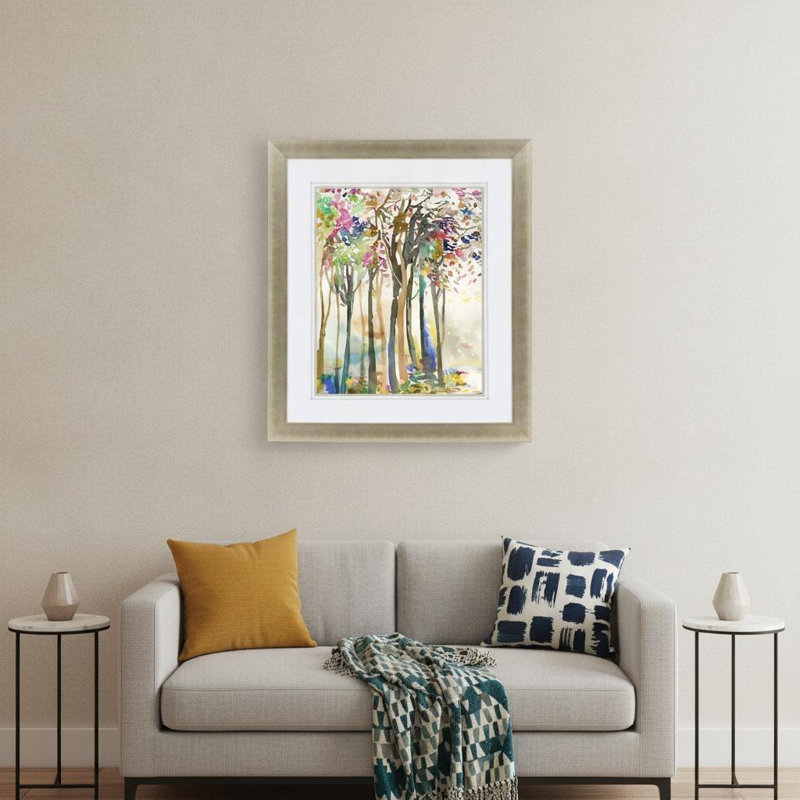 Sunny Path II Gold Framed Print Wall Art