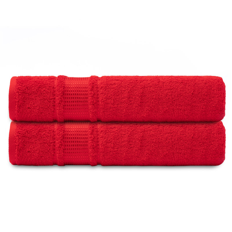 Turkish Cotton Hand Towels, Red