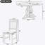 Ensemble de salle à manger 5 pièces, 1 table extensible avec une rallonge de 16 pouces (blanc antique)-1564716248