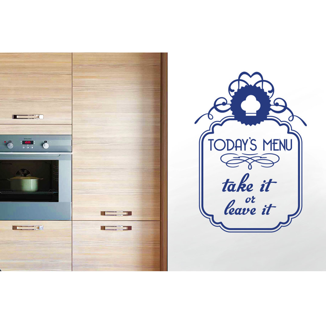 Todays Menu Take It Your Leave It Wall Sticker