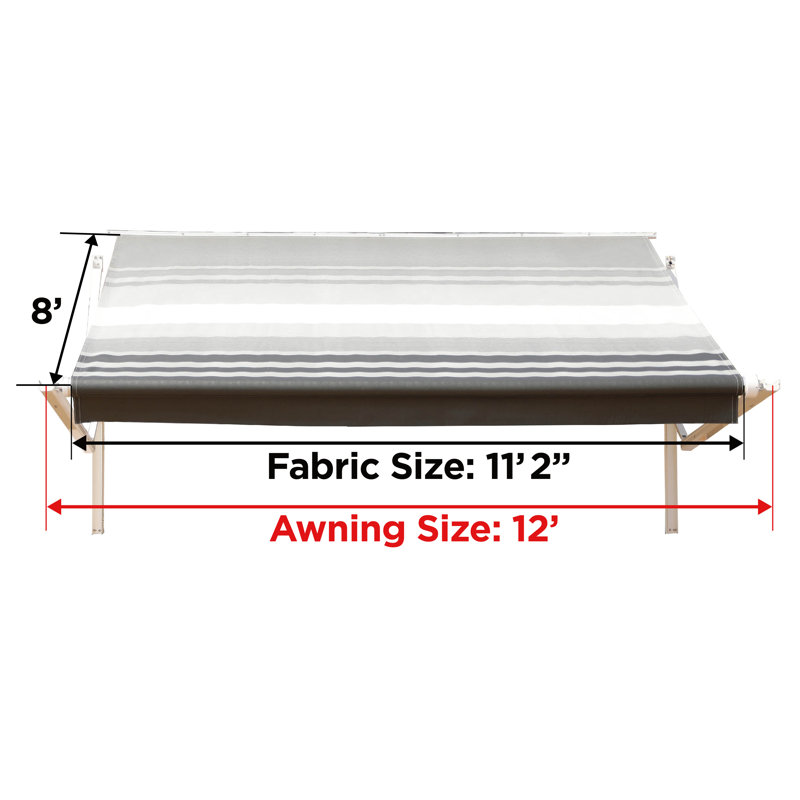ALEKO 96'' W x 144'' D Polyester Cover Retractable Trailer Awning