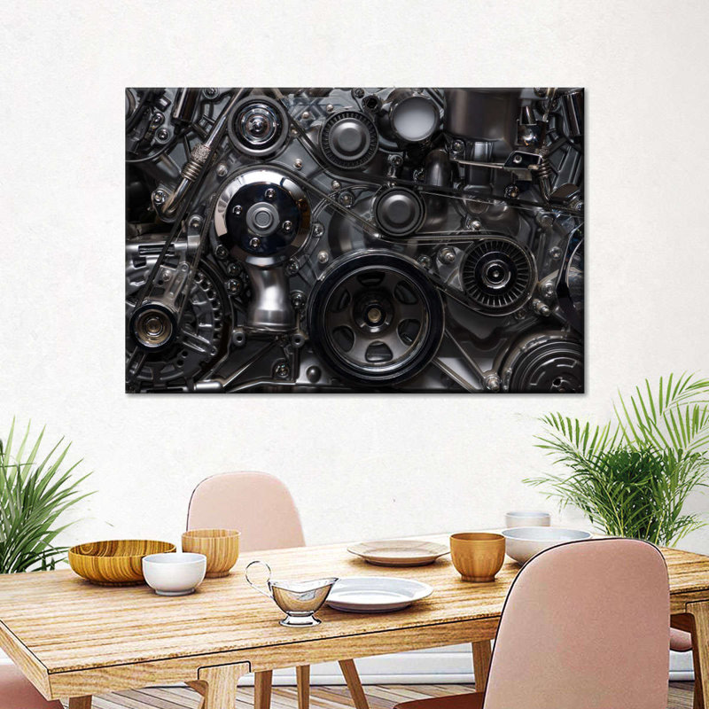 " Car Motor Engine ", 8" H x 12" W x 1" D