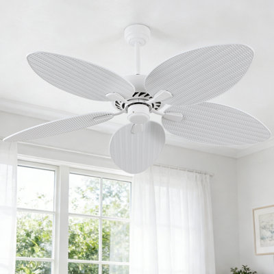 Ventilateur de plafond à lame de palmier industriel / en plastique / mobile Boho 6 po Crellin