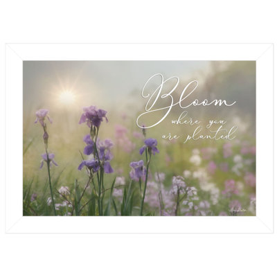 "Bloom Where You are Planted" by Lori Deiter, Ready to Hang Framed Print, White Frame