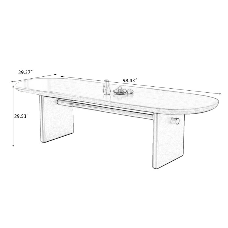 Table de salle à manger 78,74 po, H 29,53 po x L 98,43 po x l 39,37 po, Noir, noir, noir, noir