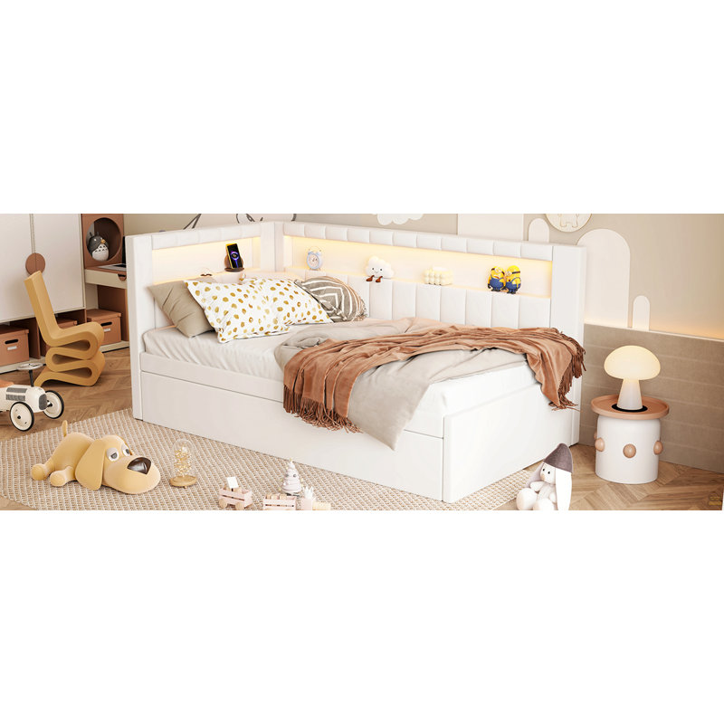 Grand lit tapissier Harper