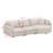 105" Modern Curved Chaise Sectional Sofa, Soft Chenille Fabric, Pine Wood Frame, 3-Piece Sectional Sofa With 3 Throw Pillows-1508134626