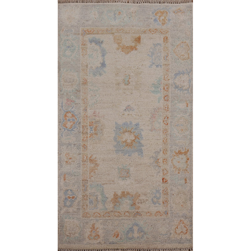 Muted Oushak Oriental Rug 2x4