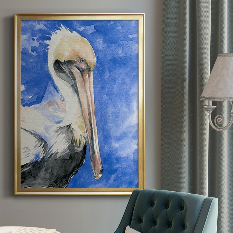 Pelican Pool I, reproduction d'art encadrée, Or, H 42,5 po x l 30,5 po x P 1 po