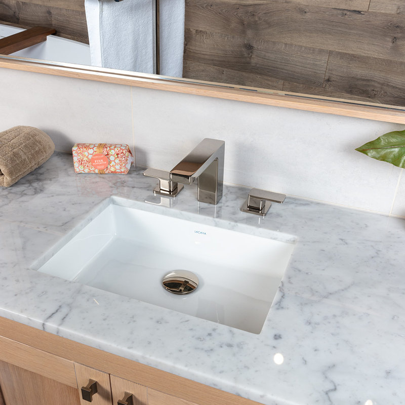 Eleganza Widespread Bathroom Faucet with Drain Assembly, Polished Nickel, Lever Handle