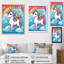 Adorable licorne et arc-en-ciel sur toile-956428342-996408468
