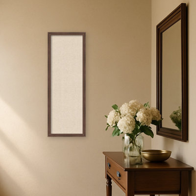Framed Fabric Magnetic Board Neutral Weave Printed Linen Bulletin Board