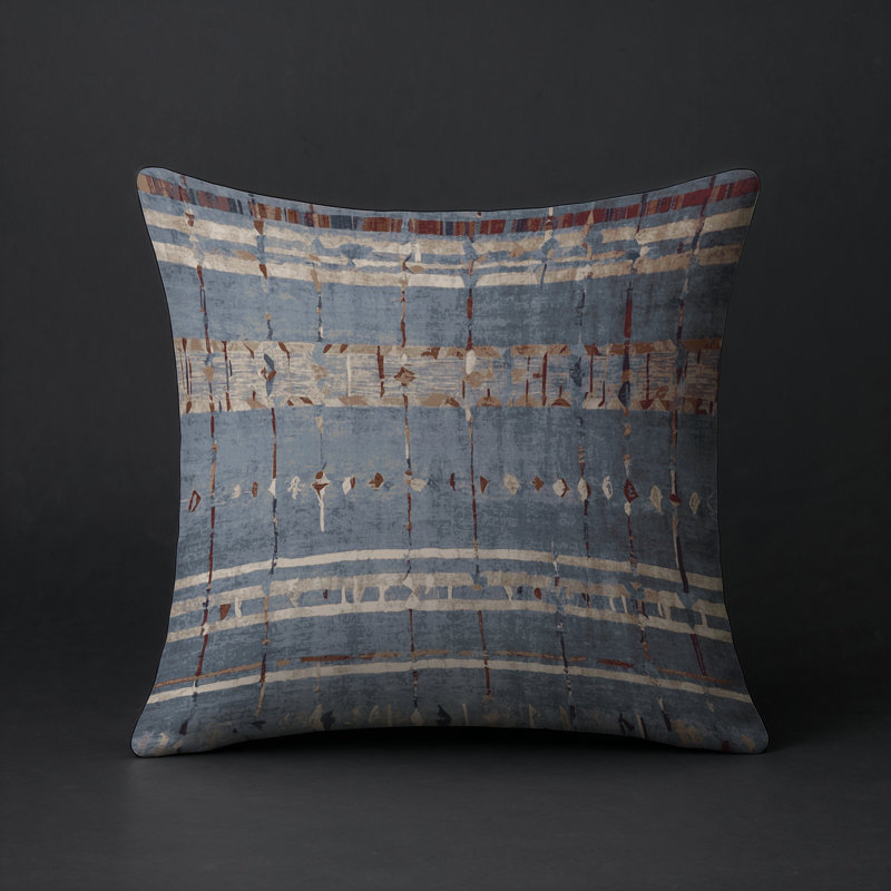 Coussin décoratif intérieur et extérieur Modern, Gris abstrait 33, Carré 20 po