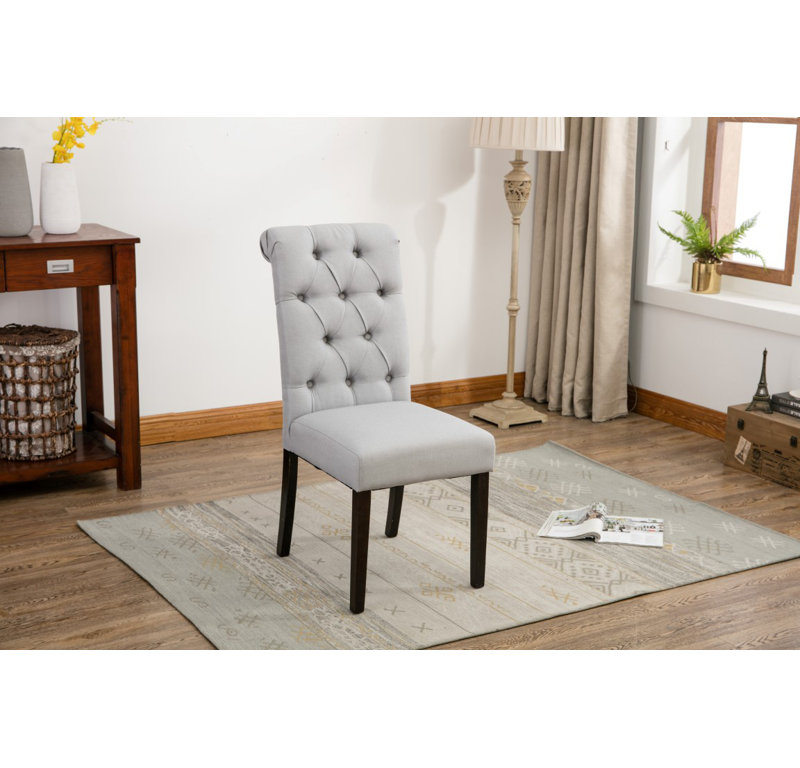 Chaise d'appoint rembourrée Alarik, gris
