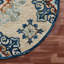 Tapis rond en laine touffeté à la main beige / bleu-600655867