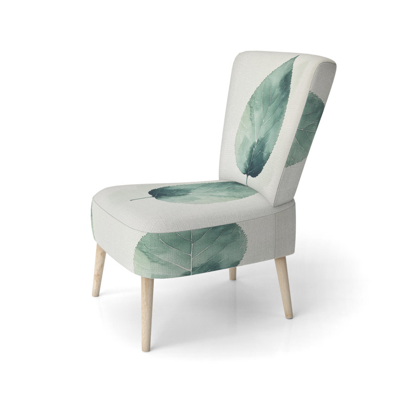 Chaise rembourrée Leaves - Chaise d'appoint négative Space Leaf I, Side Chair Armless
