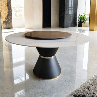 Adisri 135cm Round Stone Dining Table