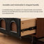 Buffet en bois massif noir et noyer