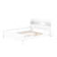 Lit plateforme en bois blanc avec rangement à DEL, tête de lit et garde-corps, compartiment pour lit double-157772623-157772622