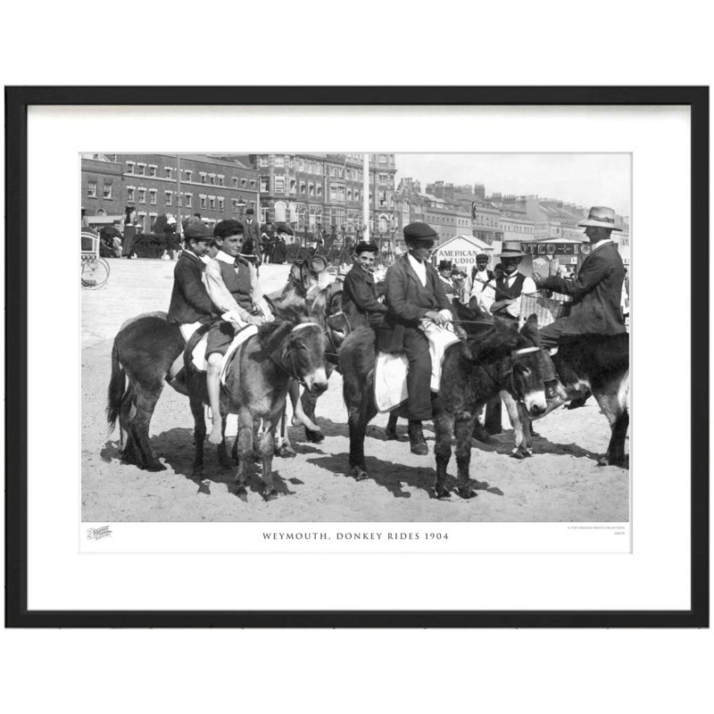 Weymouth, Donkey Rides 1904 by Francis Frith - Single Picture Frame Print, 28cm H x 36cm W x 2.3cm D